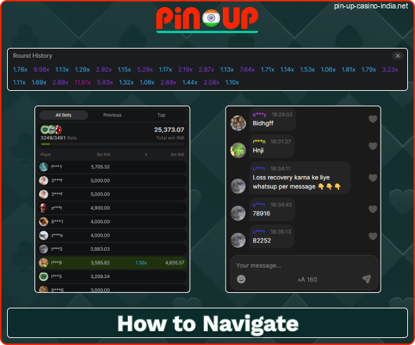 Aviator Interface for Indian Players on Pin-Up