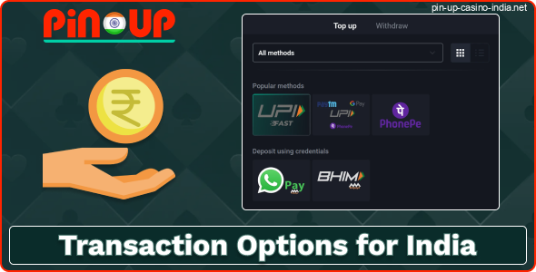 Payment Methods at Pin-Up for Indian Players